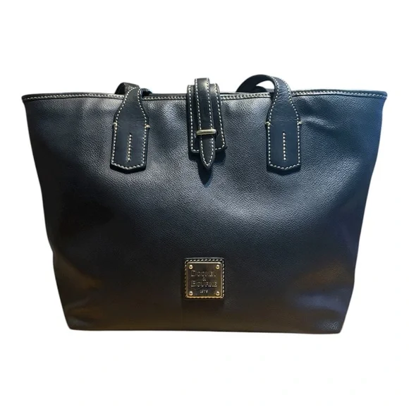 Dooney & Bourke Black Leather Tote - Picture 1 of 12